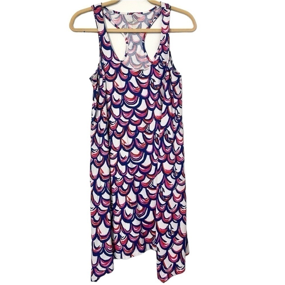 Lilly Pulitzer Monterey Cutout Dress Gilty Womens Small Red White Blue